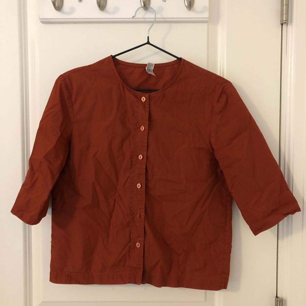 American apparel cropped blouse